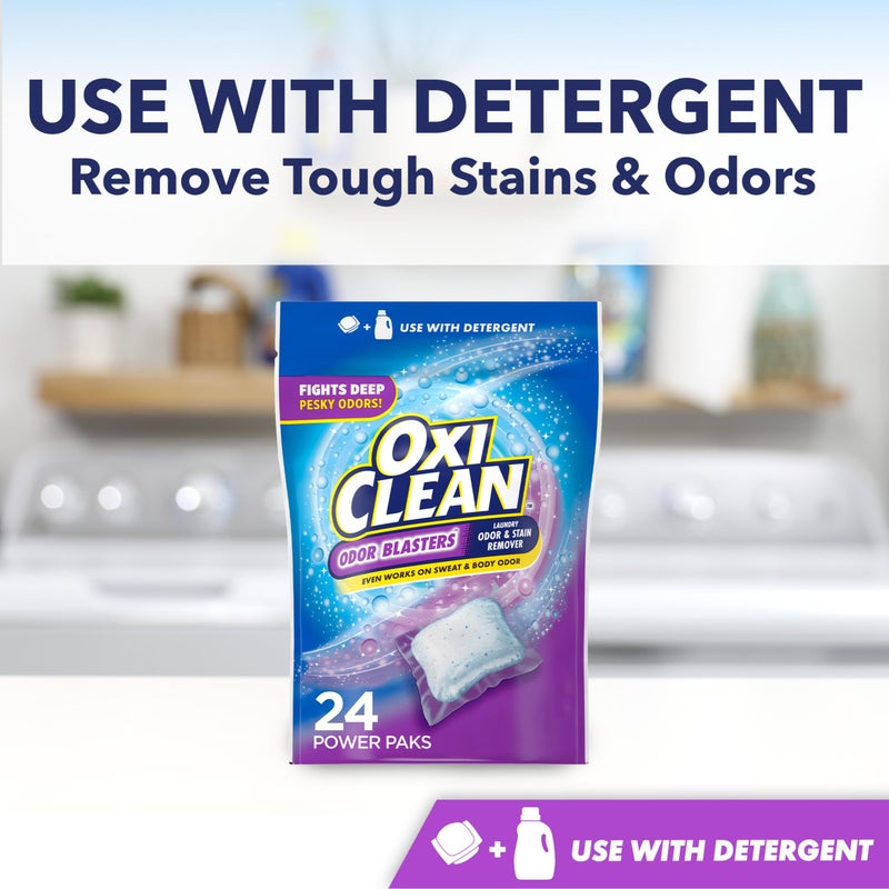 OxiClean Odor Blasters Odor and Stain Remover Laundry Power Paks, 24 Ct - Image 3