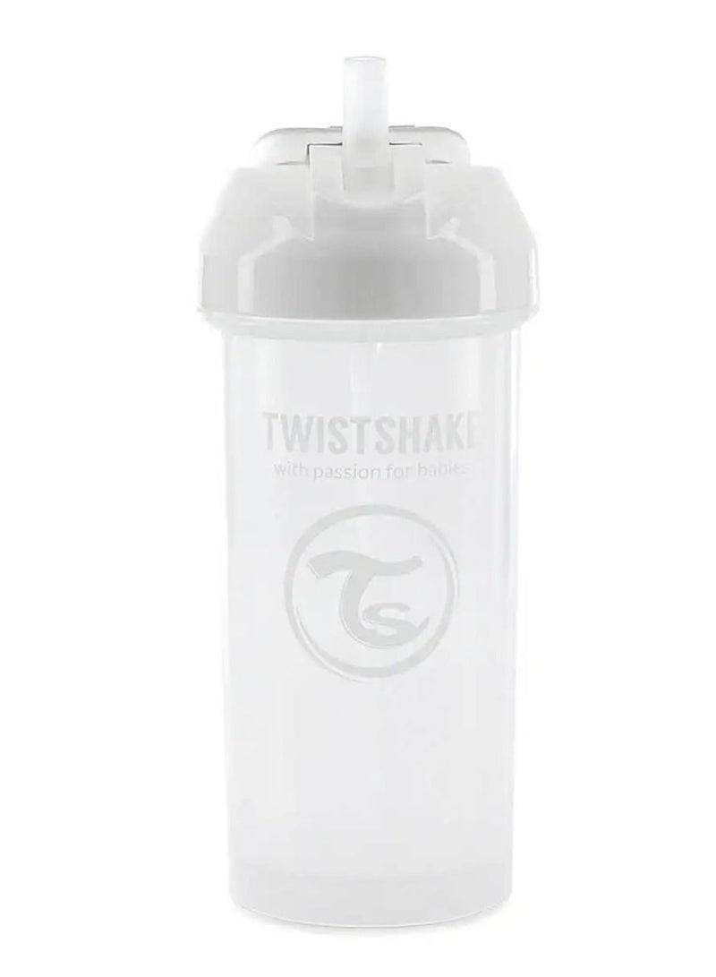 TWISTSHAKE Twistshake Straw Cup 360ml 6 Month Plus Pastel White