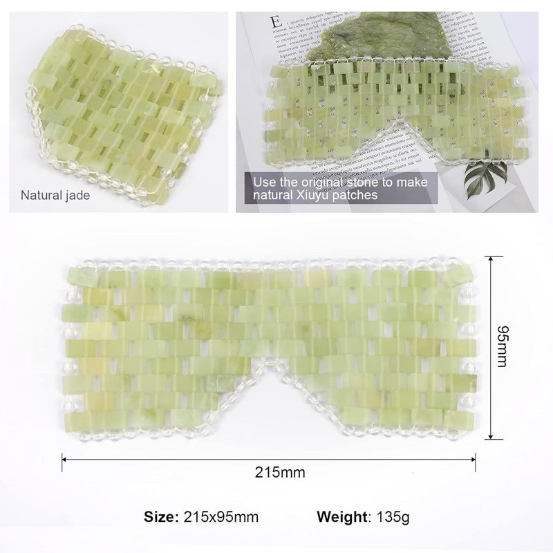 LazyGa Jade Eye Mask Facial Cooling Mask with 100 Real Jade for Hot Cold Therapy to Reduce Wrinkles Puffiness Migraines and AntiAging - Image 2