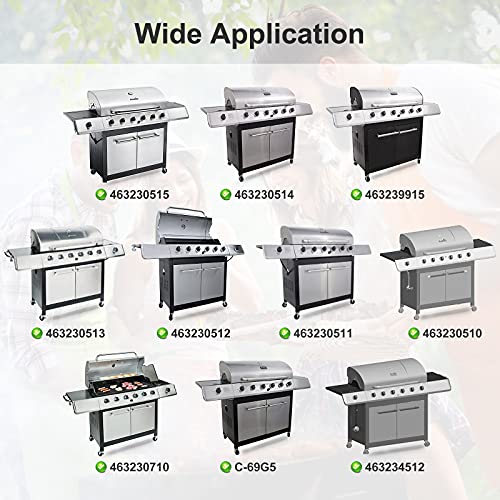 Criditpid Grill Replacement Parts for Charbroil 463230515, 463230512, 463230513, 463230514, 463239915, 463230511 Models, Grill Heat Plate Tent Shield, Pipe Burner Tubes and Crossover Tubes - Image 3