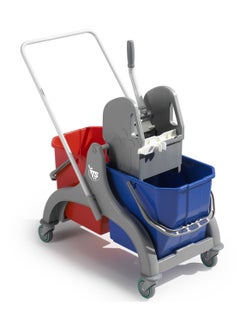 LACOT GENERAL TRADING LLC Double Bucket Mop Trolley 2x 25L buckets (50 LTR) - ITALY 