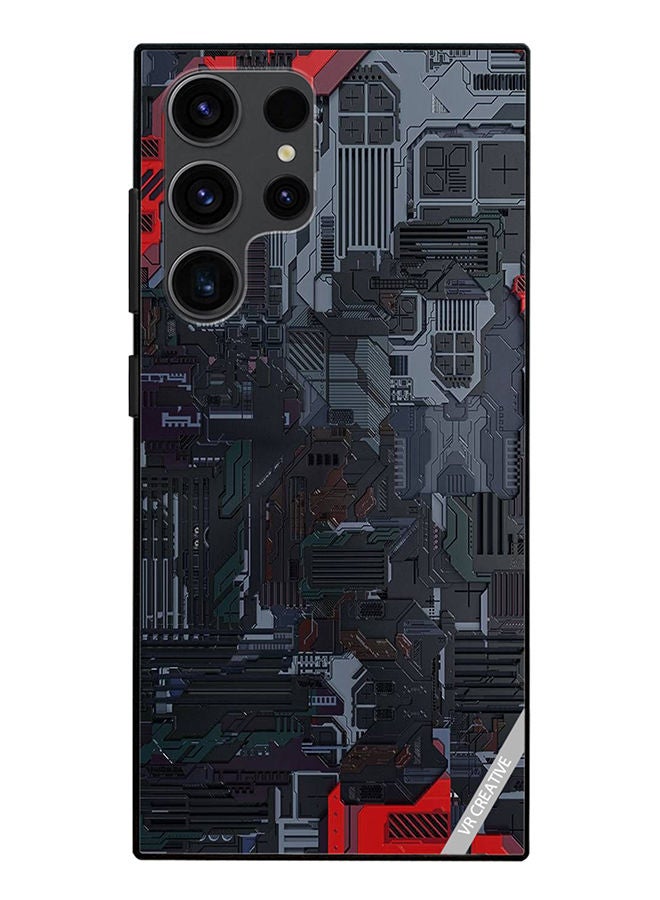 VR CREATIVE Protective Case Cover For Samsung Galaxy S23 Ultra 5G Tech Design Multicolour - Image 1