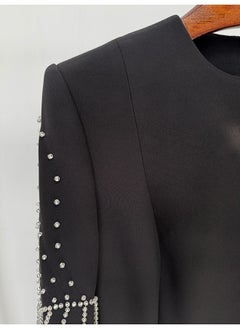 Madam Uniq Chic Beaded Long Sleeve Split Cuff Maxi Dress - Perfect for Parties  - Image 5