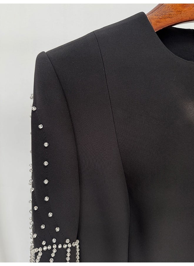 Madam Uniq Chic Beaded Long Sleeve Split Cuff Maxi Dress - Perfect for Parties  - Image 5
