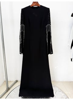 Madam Uniq Chic Beaded Long Sleeve Split Cuff Maxi Dress - Perfect for Parties  - Image 3