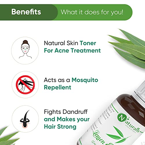 Naturalis Lemon Eucalyptus Oil - Eucalyptus Citriodora Essential Oil for Aromatherapy, Relaxation, Skin Nourishment - Natural & Organic Mosquito Repellent - 30ml - Image 4