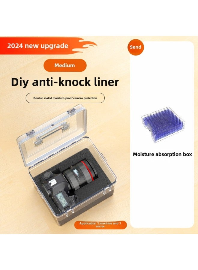 Camera Moisture-proof Box SLR Lens Drying Box Photographic Equipment Electronic Components Hygrometer Tea Mildew-proof Seal-Color:Medium Size  Comes With Moisture-absorbing Box-0l  - Image 1