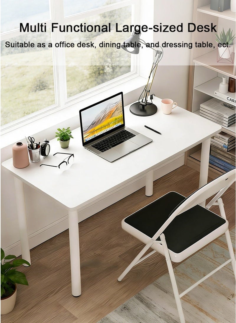 تابيت 120x58x75cm مكتب كبير متعدد الوظائف لغرفة المعيشة، غرفة النوم، الدراسة - مكتب مستطيل أبيض لتناول الطعام والمكياج والعمل، طاولة طعام الموضة البسيطة ومكتب الكمبيوتر - Image 2