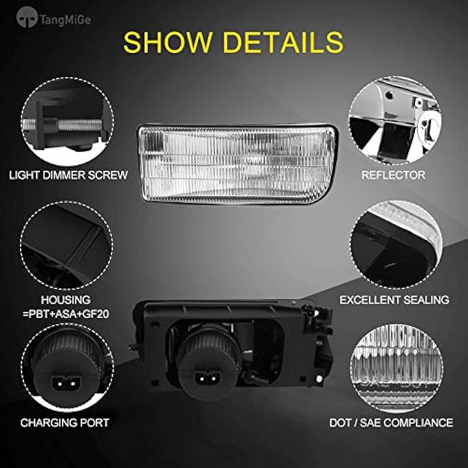 TangMiGe Fog Lights Compatible With 1992 1993 1994 1995 1996 1997 1998 1999 Bmw M3 E36 318I 318Is 318Ti 320I 323I 323Is 325I 325Is 328I 328Is 3 Series Original Design 1 Pair Fog Lamps - Image 5