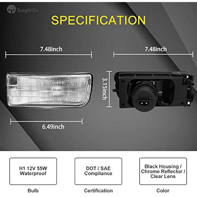 TangMiGe Fog Lights Compatible With 1992 1993 1994 1995 1996 1997 1998 1999 Bmw M3 E36 318I 318Is 318Ti 320I 323I 323Is 325I 325Is 328I 328Is 3 Series Original Design 1 Pair Fog Lamps - Image 4