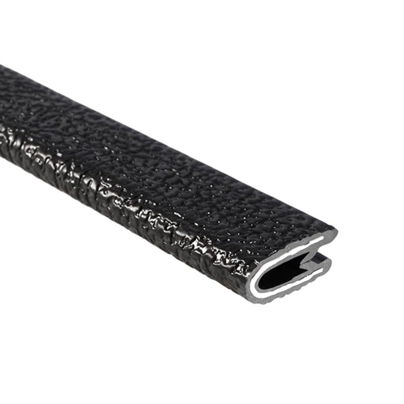 TRIMLOK Edge Trim  Fits 116 Edge 916 Leg Length 25 Length  Dual Gripping Fingers  Black Pebble Texture  Flexible PVC Edge Protector