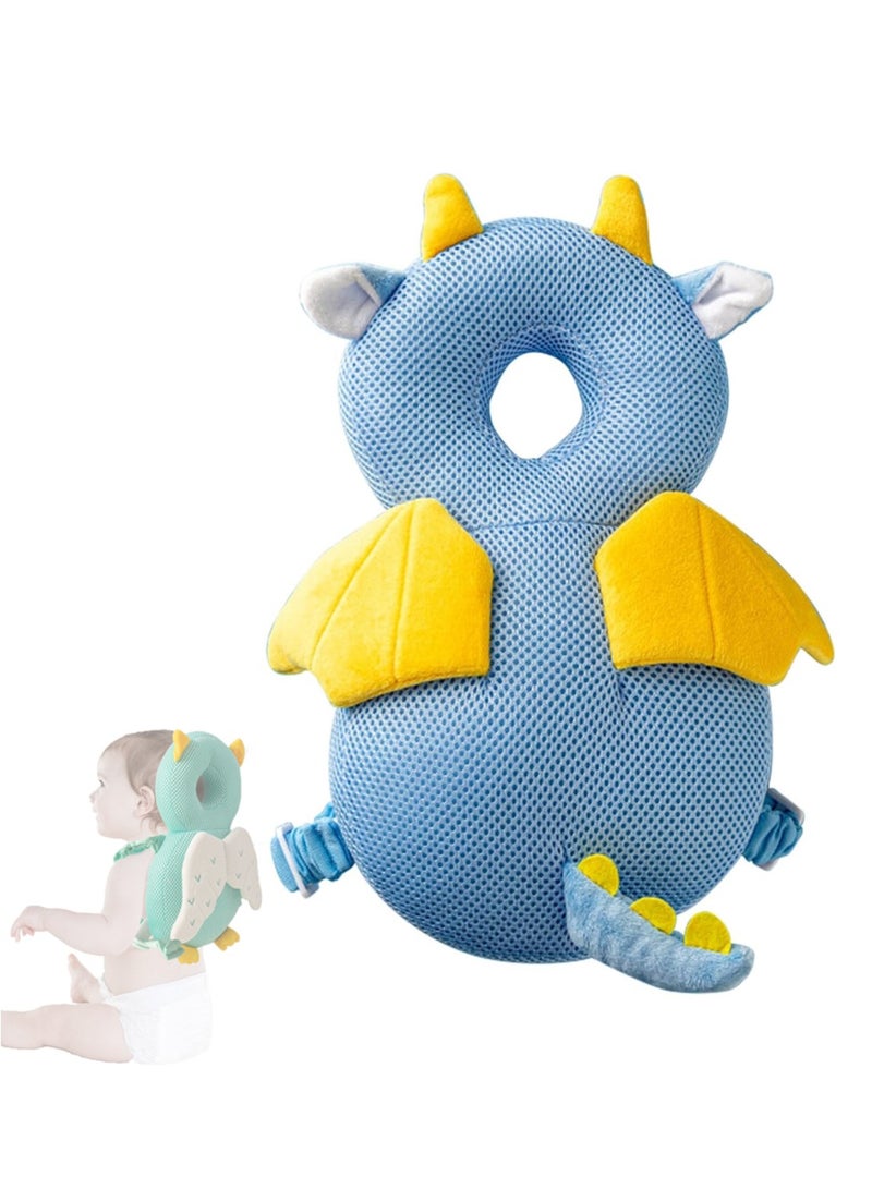 SOLARAE Toddler Head Protection Pillow Baby Head Protector Toddler Head Protector Backpack PP Cotton Filling Head Protector Anti-Fall Headrest Adjustable Child Safety Pad for Baby Walking Crawling - Image 1