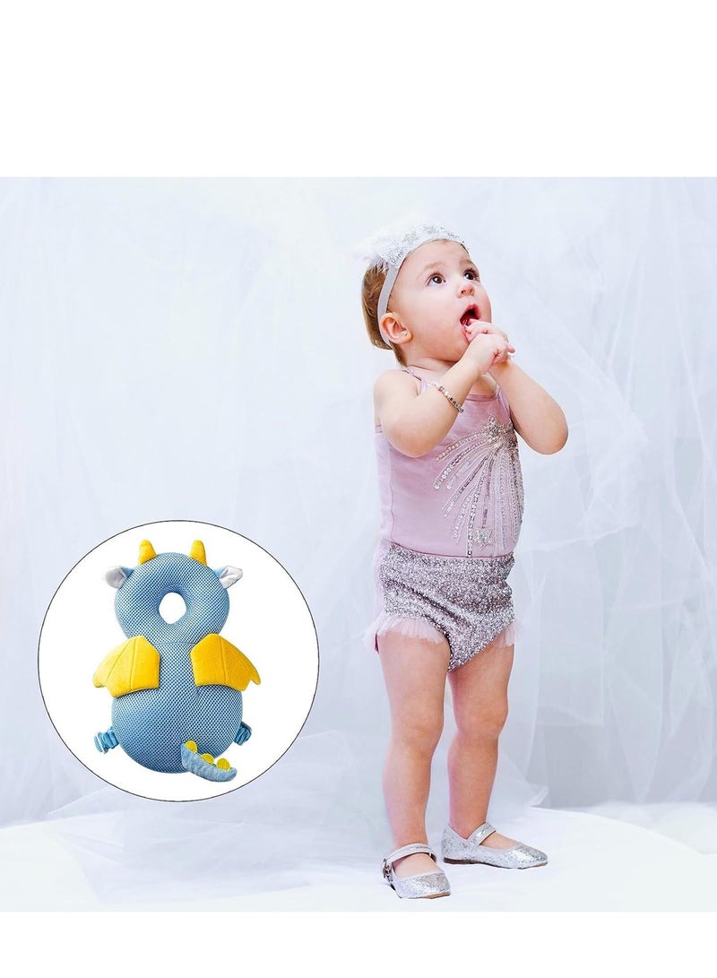 SOLARAE Toddler Head Protection Pillow Baby Head Protector Toddler Head Protector Backpack PP Cotton Filling Head Protector Anti-Fall Headrest Adjustable Child Safety Pad for Baby Walking Crawling - Image 3