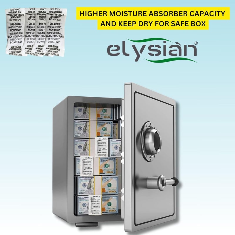 Elysian Activated Clay Desiccant Silica Pouch 500gram Pack for Moisture AbsorberAbsorbing Capacity 75 of its WeightSilica for Metal Electronics and Machinarry Products 1gmx500 Pouches - Image 4