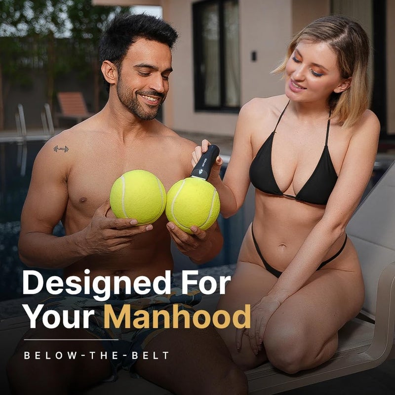 MENHOOD Balls and Body Grooming Trimmer 1.0 Pro for Men, IPX7 Waterproof, Wireless Charging with Type C Support & 150 Min Runtime, 4000K LED Light, Ceramic Blades for Below the Belt Grooming (Black) - Image 2