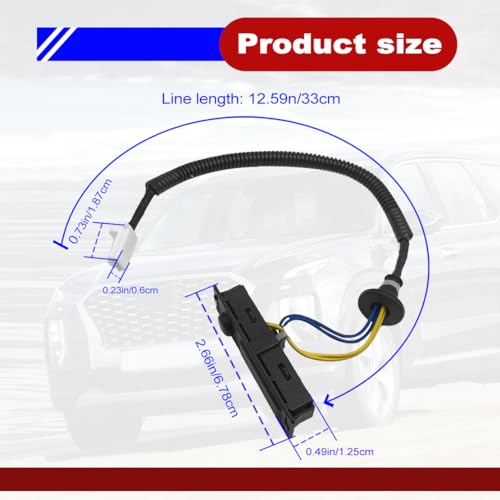NOTISH Rear Liftgate Trunk Open Release Switch Compatible with Nissan Pathfinder S SL SV 2016-2020 Platinum Hybrid 2014-2015, Hatch Button Trunk Latch Tailgate Lid Switch 25380-3JA0A - Image 2