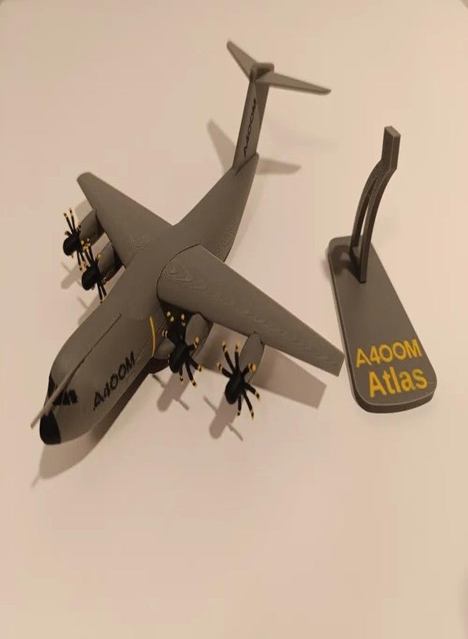 طقم نموذج طائرة النقل العسكرية إيرباص A400M أطلس بتقنية الطباعة ثلاثية الأبعاد من 3D CRAFT | نموذج هواية طيران سهل التركيب | مجسم عرض مكتبي (Model_ZA) - Image 2