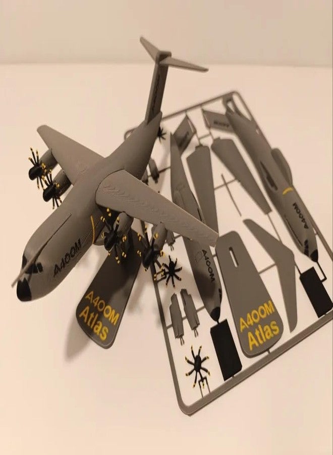 طقم نموذج طائرة النقل العسكرية إيرباص A400M أطلس بتقنية الطباعة ثلاثية الأبعاد من 3D CRAFT | نموذج هواية طيران سهل التركيب | مجسم عرض مكتبي (Model_ZA) - Image 1