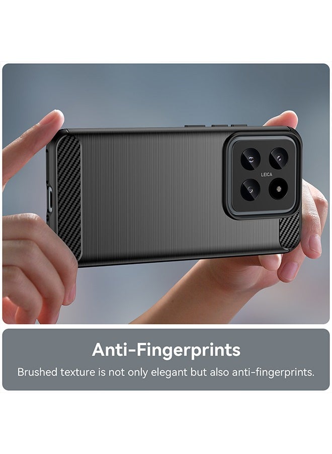 SNBFA Xiaomi 14 Case Cover with Soft TPU Carbon Fiber Texture Anti-Scratch Shockproof Slim Anti-Drop Bumper Back Cover Comfortable Touch shell Phone Accessory for Xiaomi 14 5G  - Image 5