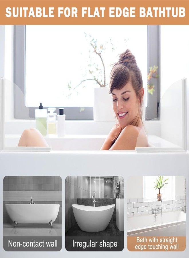 CALIDAKA 2 Pack Shower Splash Guard,Tub Splash Guard Bathtub Water Splash Guards,Silicone Base & Acrylic Tub Corner Guards,Self-Adhesive Waterproof Shower Guards to Keep Water in Shower - Image 5