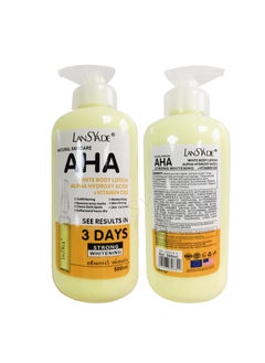 AHA Natural skincare AHA white body lotion alpha hydroxy acids + vitamin c&e see results in 3days strong whitening 500ml  - Image 2