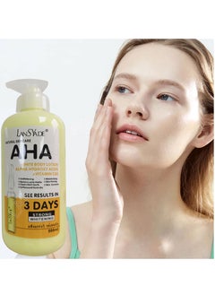 AHA Natural skincare AHA white body lotion alpha hydroxy acids + vitamin c&e see results in 3days strong whitening 500ml  - Image 3