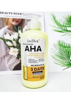 AHA Natural skincare AHA white body lotion alpha hydroxy acids + vitamin c&e see results in 3days strong whitening 500ml  - Image 4