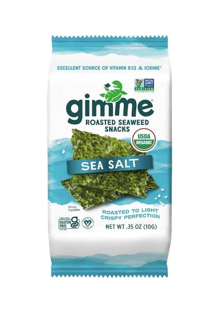 Gimme وجبات خفيفة من الأعشاب البحرية المحمصة الفاخرة - ملح البحر - Image 1