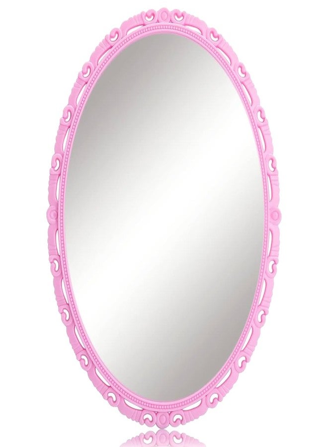 ARTLYMERS Magnetic Locker Mirror, Real Glass Small Mirrors for Lockers with Magnetic Backing, School Locker, Bathroom, Household Refrigerator, Locker Accessory or Office Cabinet (Pink) - Image 1