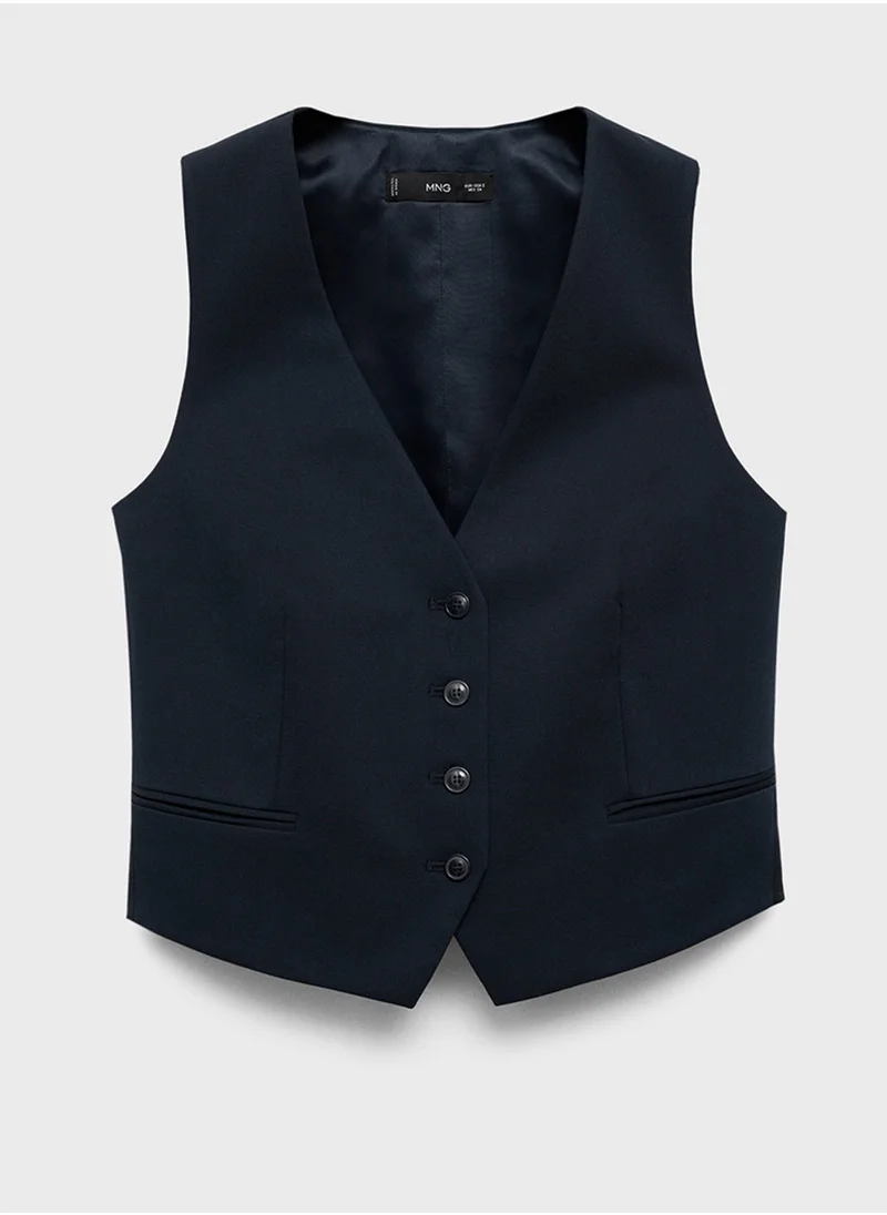 MANGO Suit Waistcoat With Buttons