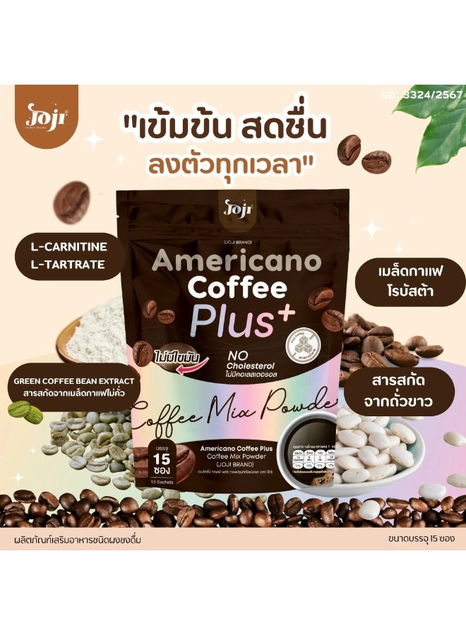 Joji Black Coffee Plus+ Instant Americano | L-Carnitine + Green Bean + White Kidney Bean | Low-Calorie Fat-Free Mix – 15 Sticks - Image 3