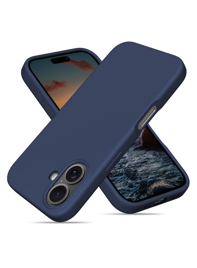 TIGER Case Compatible with iPhone 16 Plus | Liquid Soft Silicone iPhone 16 Plus Cover | Shockproof Gel Rubber Phone Case with Inside Microfiber Lining | Full Body Protection | Anti-Slip | Scratch-Resistant | Wireless Charging Compatible | Ultra-Slim & Lightweight for iPhone 16 Plus 6.7 inch (Navy Blue, iP 16 Plus) - Image 1