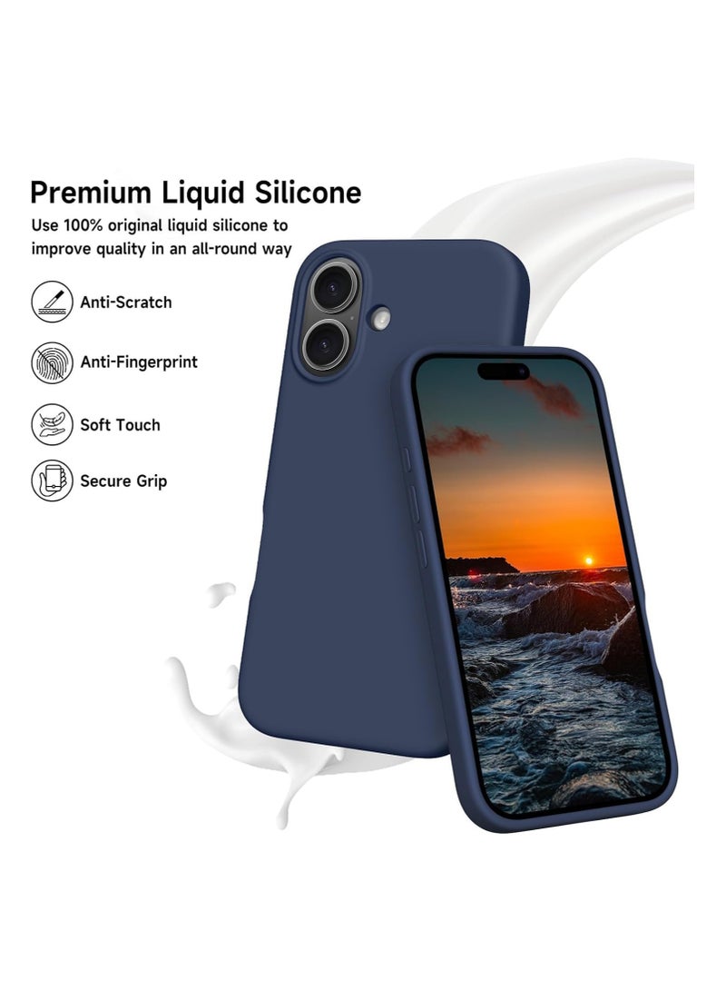 TIGER Case Compatible with iPhone 16 Plus | Liquid Soft Silicone iPhone 16 Plus Cover | Shockproof Gel Rubber Phone Case with Inside Microfiber Lining | Full Body Protection | Anti-Slip | Scratch-Resistant | Wireless Charging Compatible | Ultra-Slim & Lightweight for iPhone 16 Plus 6.7 inch (Navy Blue, iP 16 Plus) - Image 3