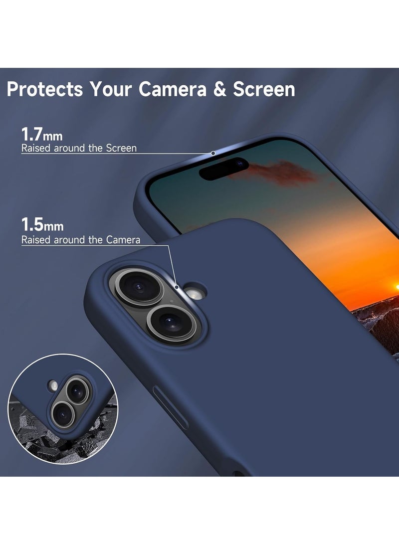 TIGER Case Compatible with iPhone 16 Plus | Liquid Soft Silicone iPhone 16 Plus Cover | Shockproof Gel Rubber Phone Case with Inside Microfiber Lining | Full Body Protection | Anti-Slip | Scratch-Resistant | Wireless Charging Compatible | Ultra-Slim & Lightweight for iPhone 16 Plus 6.7 inch (Navy Blue, iP 16 Plus) - Image 4