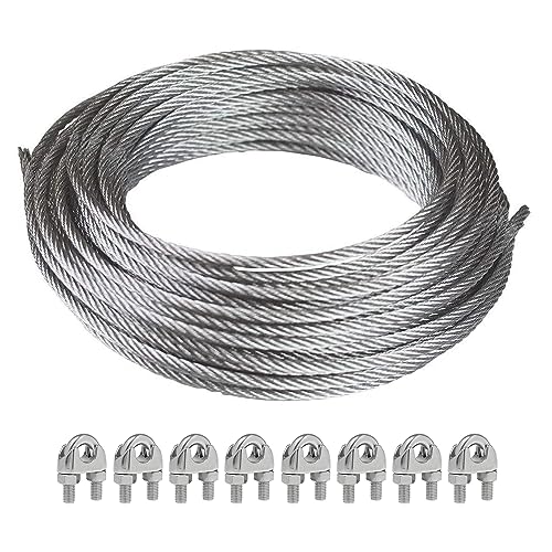 Goleray Goleray Shade Sail Hardware Kit with 25FT Cable Wire Rope for Rectangle Triangle Sunshade Installation, 3/16" Stainless  - Image 2