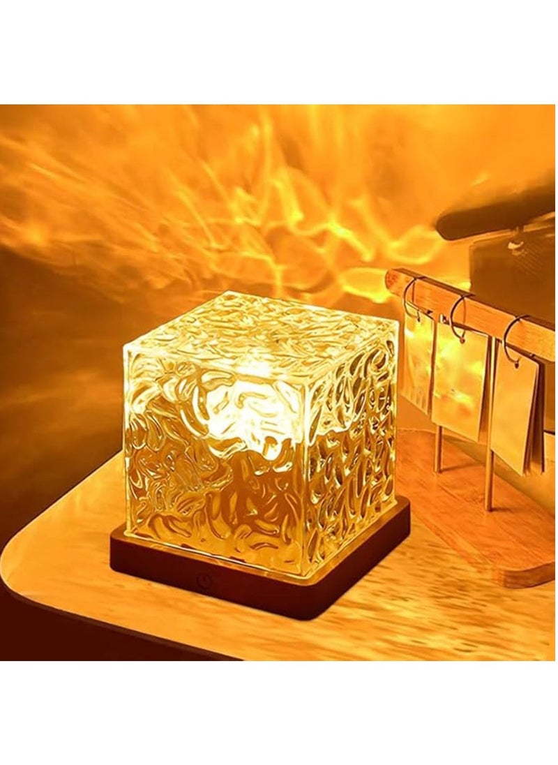 Hihonor Ocean Wave Projector Light,16 Colors Midnight Aura Lamp with Touch Control Aurora Glow Lamp,3D Tesseract Lamp for Light Projector for Home Office Bar Restaurant Underwater Projector Light  - Image 1