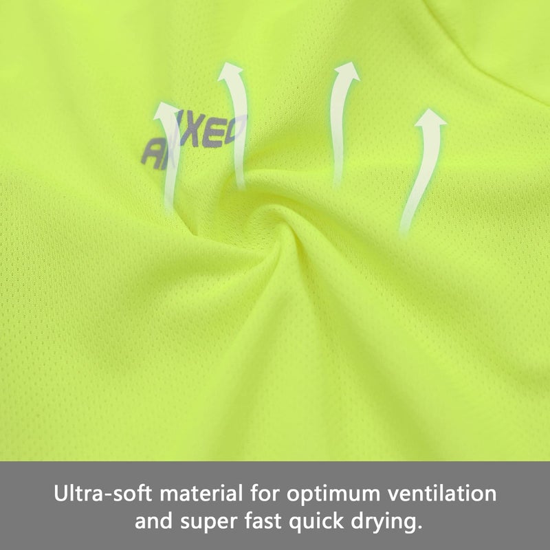 ARSUXEO Men's Short Sleeves Cycling Jersey Bicycle MTB Bike Shirt 636 Green Size M - Image 3