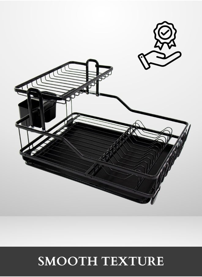 Aluminum Dish Rack, Plate Rack for Kitchen Countertop,  Rust Proof Kitchen dish Drying Rack