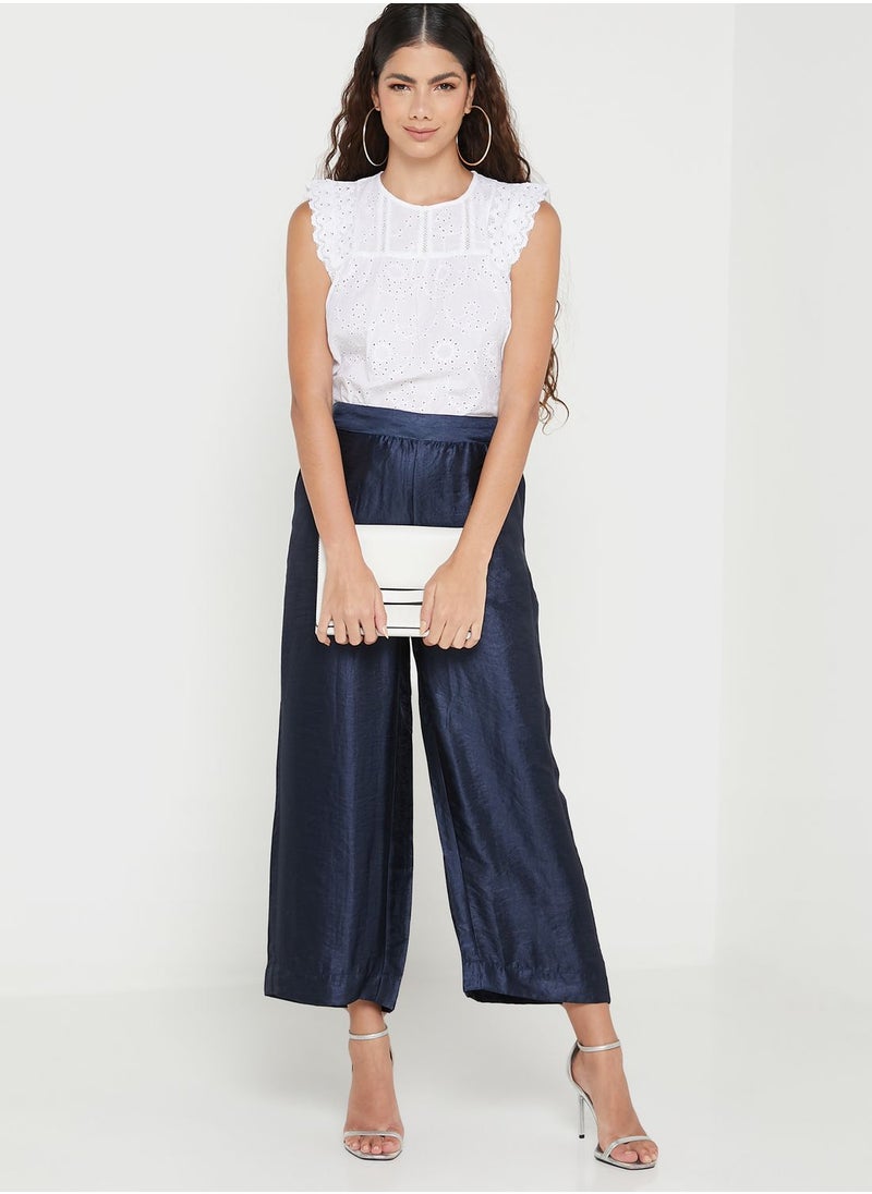 ONLY - Lace Trim Tiered Top - Image 1