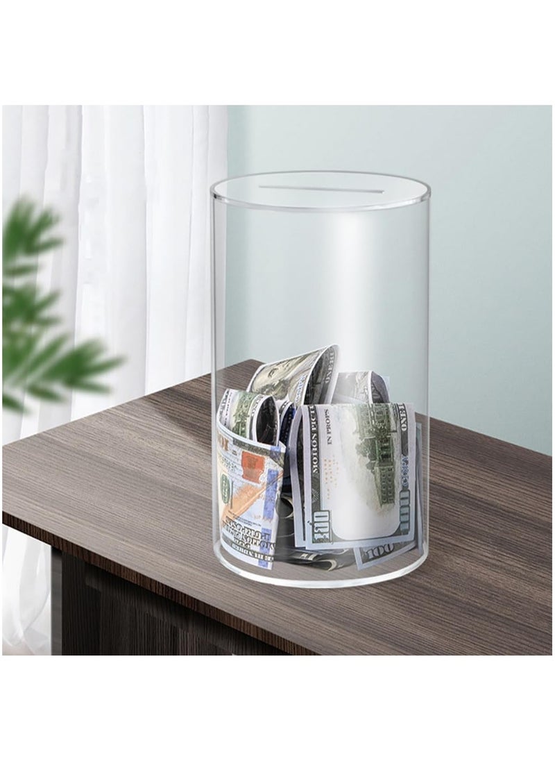 Acrylic Money Deposit Bank for Adults & Kids to Saving Money Cash Coin, Must Break to Open Clear Round (25x15cm) - pzsku/Z9208D00E5F10B2CEE43BZ/45/_/1737975521/4d69c4f8-743e-45cd-b550-a9e68bd37328