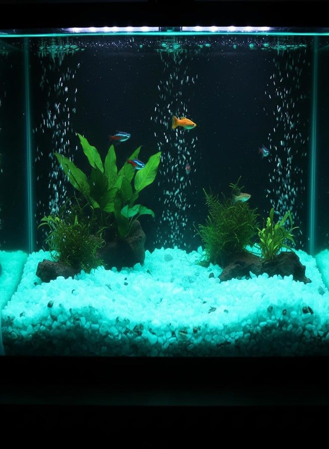 Shiny Stone Glow in The Dark Aquarium Neon Gravel Sand, Decorative Rocks for Fish Tank and Fairy Garden, Home Dec,305g/0.67lbs (Blue Green, 5-8mm) - Image 4