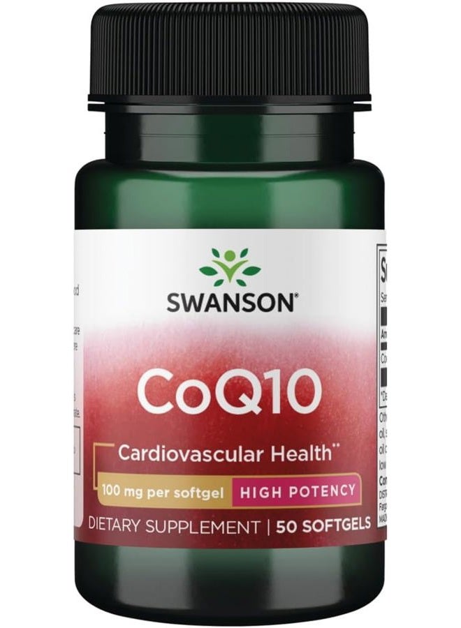 SWANSON Coq10 100 100 Milligrams 50 Sgels - Image 1