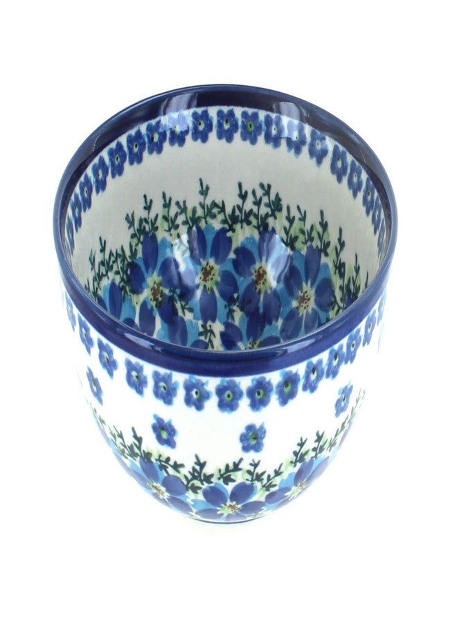 Blue Rose Pottery Blue Rose Polish Pottery - Blue Kalina Dessert Bowl - 5.5" Diameter - Perfect Bowl for Desserts, Appetizers, and Snacks - Image 1