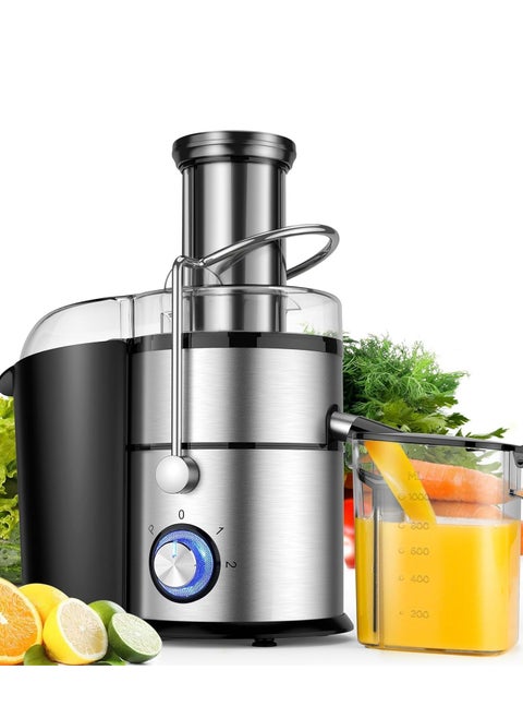 1300W Centrifugal Juicer Machines, Juice Extractor with Extra Large 3inch Feed Chute, Full Copper Motor, Titanium-Plated Filter, High Juice Yield, 3 Speeds Mode,Easy to Clean with Brush,BPA-Free