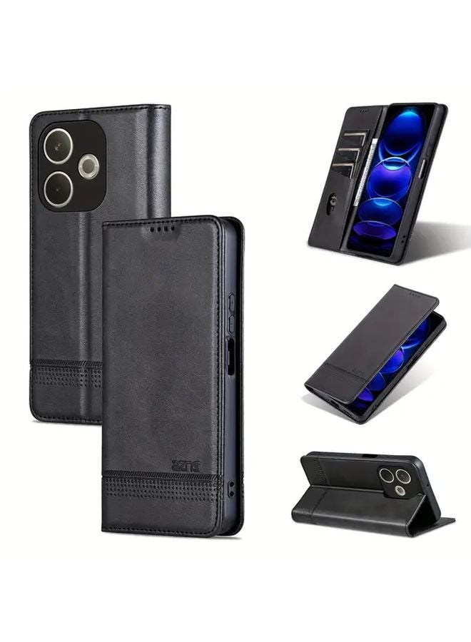 Yellow Magnetic Flip Cover Shockproof Wallet Phone Case For OPPO A5 Pro 5G Global Version With Stand - Image 1