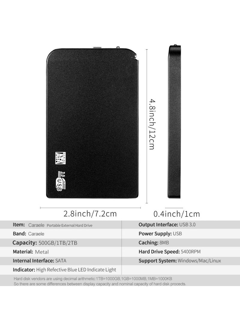Generic - 2TB External Hard Drive - Portable USB 3.0 Ultra Slim Portable External Hard Drive 5Gbps - External Hard Drive for PC, Laptop (Not the Game Drive) - Image 1
