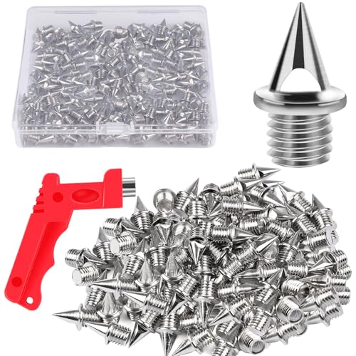 JULMELON 120PCS 1/4in Stainless Steel Track & Cross Country Spikes for Golf, Sprint Sports, Short Running Track Shoes - Includes Spike Wrench - Image 1