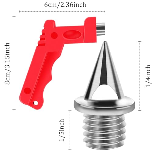 JULMELON 120PCS 1/4in Stainless Steel Track & Cross Country Spikes for Golf, Sprint Sports, Short Running Track Shoes - Includes Spike Wrench - Image 2
