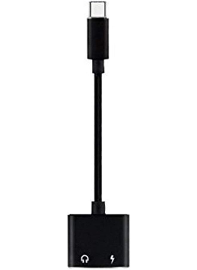 erorex Usb C Type C To 3.5Mm Aux Audio Headphone Charger And Music Jack Adapter Black  - Image 2