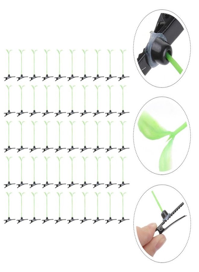 HANABASS 100Pcs Bean Sprouts Rave Clips, Funny Plant Hairpins Cute Spring Grass Barrette, Festival Headwear Hair Accessories for Women Kids Girls Easter Party, Green - Image 2